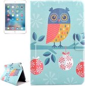 iPad mini 4 - hoes, cover, case - PU leder - uilen + Boom print