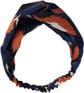 Haarband Leopard - Luipaard Blauw | Satijn - Polyester | Elastische Bandana | Fashion Favorite