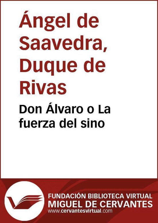 Don Álvaro o La fuerza del sino - cover