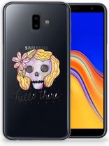 Geschikt voor Samsung Galaxy J6 Plus (2018) Uniek TPU Hoesje Boho Skull