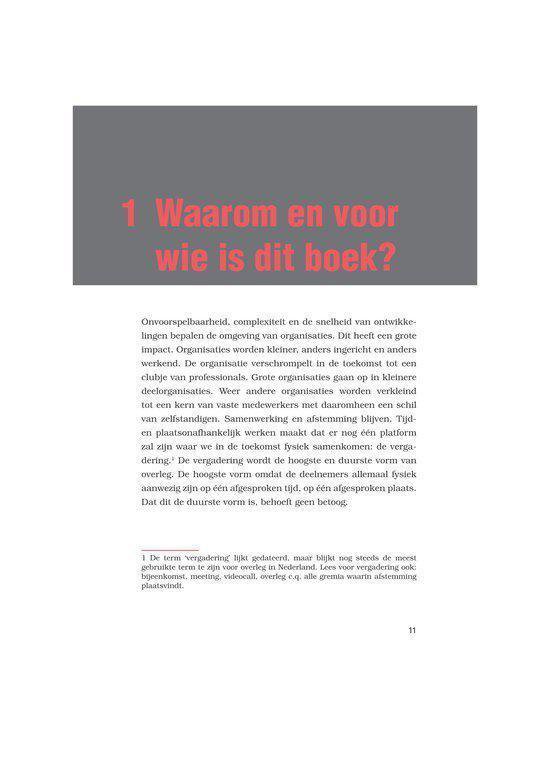 Grijze balk met de titel '1 Waarom en voor wie is dit boek?' in grote rode letters.