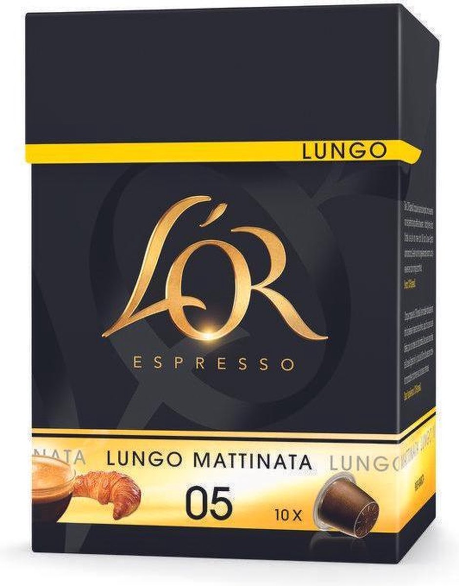 L'OR ESPRESSO Lungo Mattinata koffiecapsules - 6 x 10 stuks - L'OR