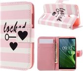 Qissy Locked Love Key portemonnee case hoesje voor Nokia 3310 2017