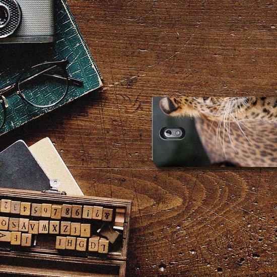 Nokia 3.1 (2018) Uniek Standcase Cover Leopard