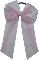 Jessidress Meisjes haar elastiek met grote strik en linten - Roze