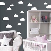 Muursticker mini wolken - 18 mini wolkjes - ideaal voor babykamer of kinderkamer