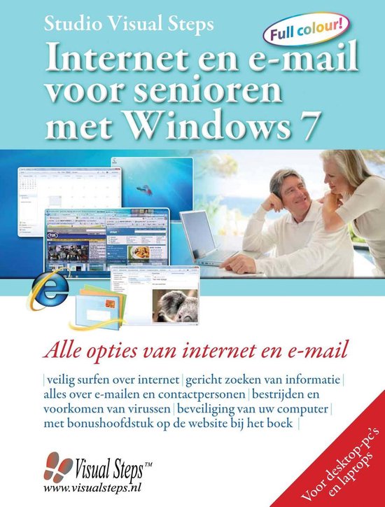 Cover van het boek 'Internet en e-mail voor senioren met Windows 7' van Studio Visual Steps
