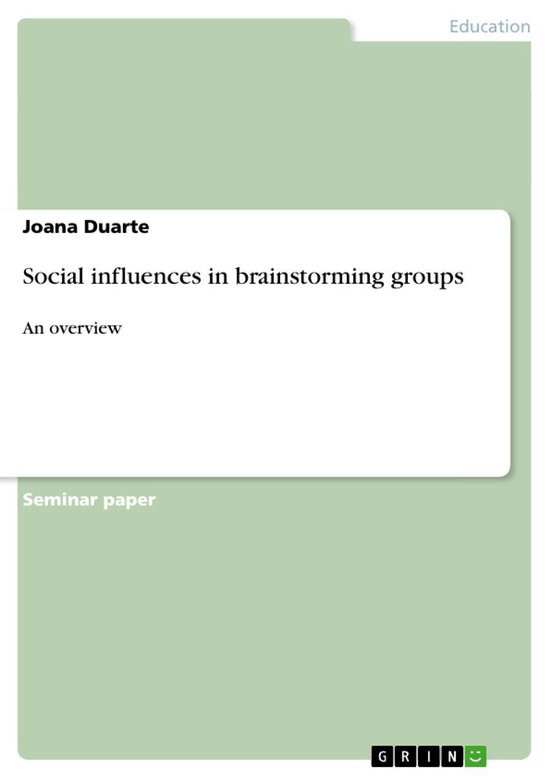 Social influences in brainstorming groups - cover