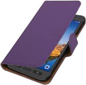 Bookstyle Wallet Case Hoesjes voor Galaxy Xcover 4 G390F Paars