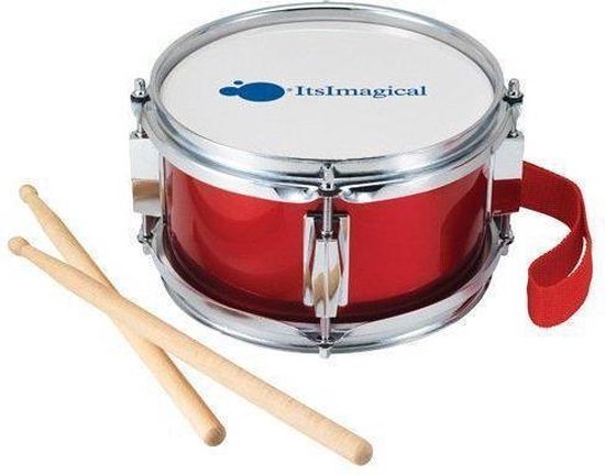 wij verachten Maak een naam Imaginarium Drum - Trommel met Draagband en Stokken - Met Leerboekje -  Kindertrommel Rood | bol.com