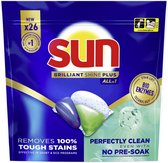 Sun Brilliant Shine+ All-in 1 Vaatwascapsules - 7 x 26 stuks - Voordeelverpakking