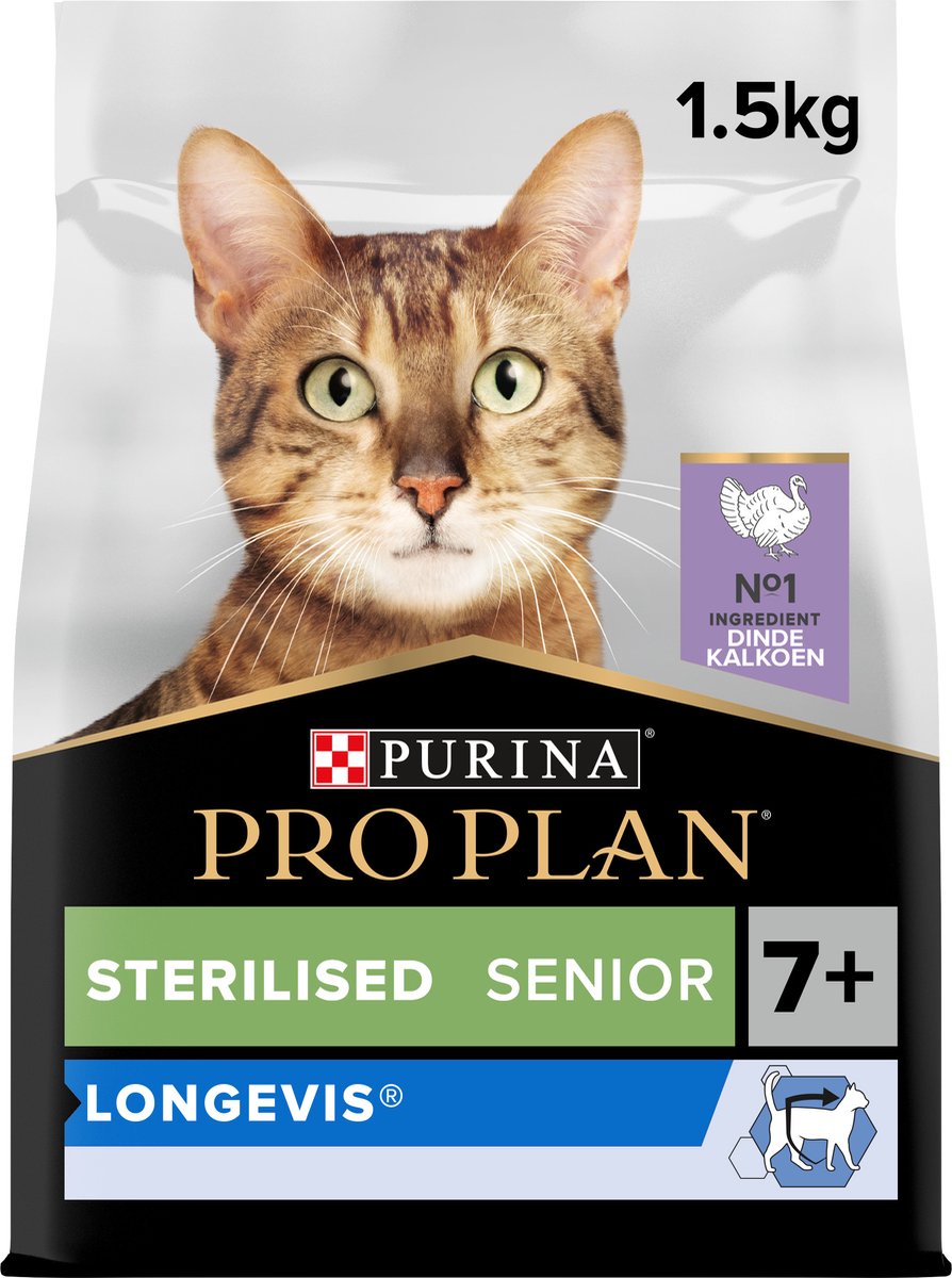 Pro Plan Hondenvoer Droog Senior 7+ Sterilised Longevis Kalkoen 1,5 kg