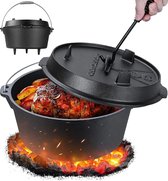 Paarl - Gietijzeren pan met deksel - Dutch oven - kookpot - geschikt voor open vuur