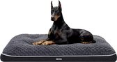 Orthopedisch hondenbed, hondenmat met dubbele verdieping, wasbaar, hondenbedden, 120 cm, donkergrijs