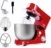 Bol.com Royalty Line® PKM700 Keukenmachine - Keukenrobot - 1000W - Keukenmixer met 6 Snelheidsstanden - 4 Liter - Rood aanbieding