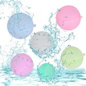 Herbruikbare Waterbommen 6 Stuks Siliconen Waterballonnen Snelvulbare - Zelfsluitende Waterbommen Voor Waterpark Party Pool