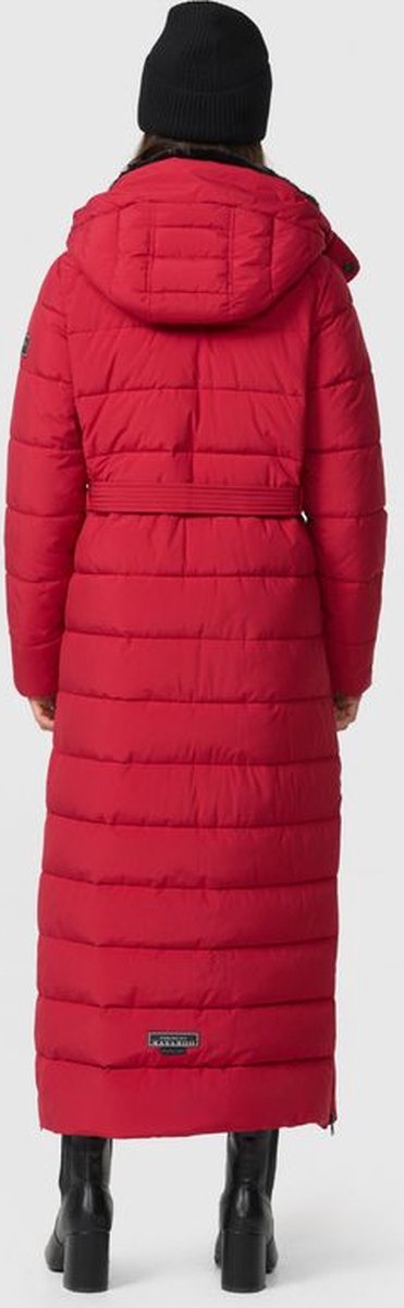 Navahoo Lange damesjas, warme winterjas met capuchon, Hageldans, maat 14, S- 6XL, 6XL
