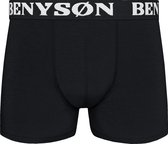 Boxershort Heren | Benyson | 5 Pack | Katoen | Maat L | Zwart | Gekleurde Band | Ondergoed Heren | Onderbroeken Heren |
