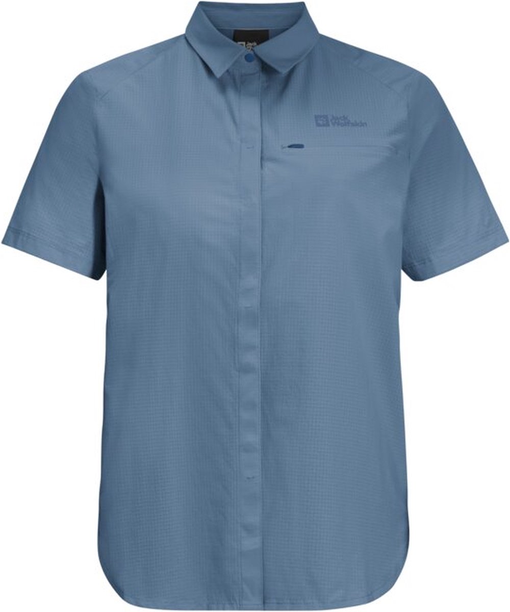 Jack Wolfskin Vandra S/S Shirt Women Outdoorblouse Dames Blauw