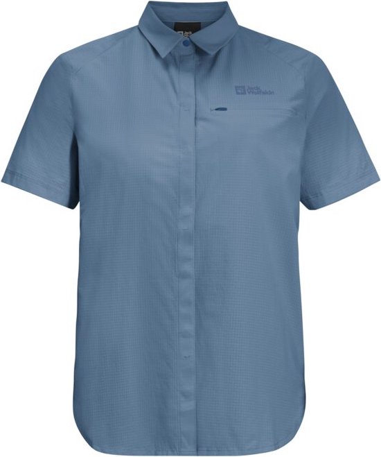 Jack Wolfskin Vandra S/S Shirt Women - Outdoorblouse - Dames - Blauw - Maat XL