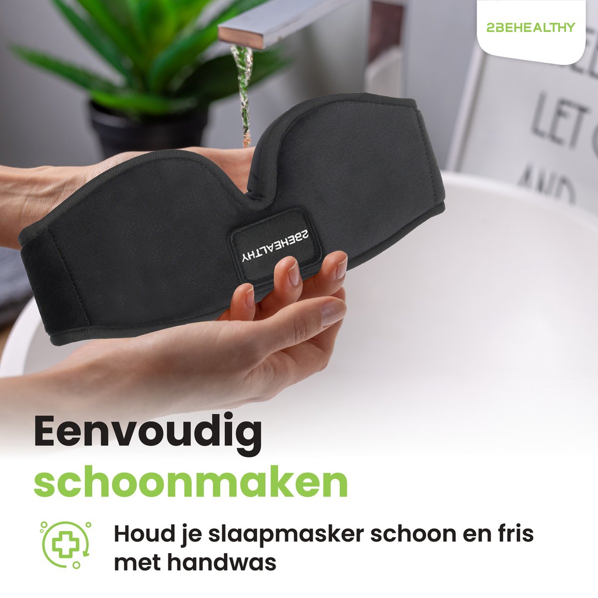 2BEHEALTHY Slaapmasker - 100% Verduisterend - Met Opbergzakje - Oogmasker - Slaap Masker - Slaapmasker Mannen - Slaapmasker Vrouwen - Eye Mask - Sleeping Mask — afbeelding 6