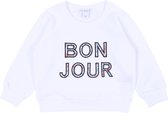 Wit Bonjour sweatshirt voor meisjes
