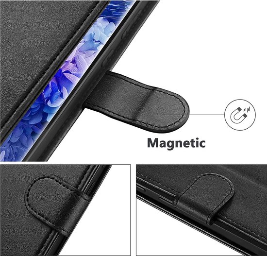 Coque pour Xiaomi Redmi Note 12 Pro 5G / Poco X5 Pro 5G - Portefeuille Noir Rabat Clapet Aimanté Rangement Cartes