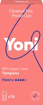 Yoni - Tampons 100% coton bio - Flux abondant - 16 pcs