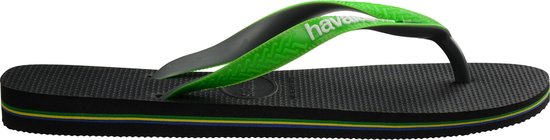 Havaianas BRASIL MIX - Zwart/Groen - Maat 39/40 - Unisex Slippers
