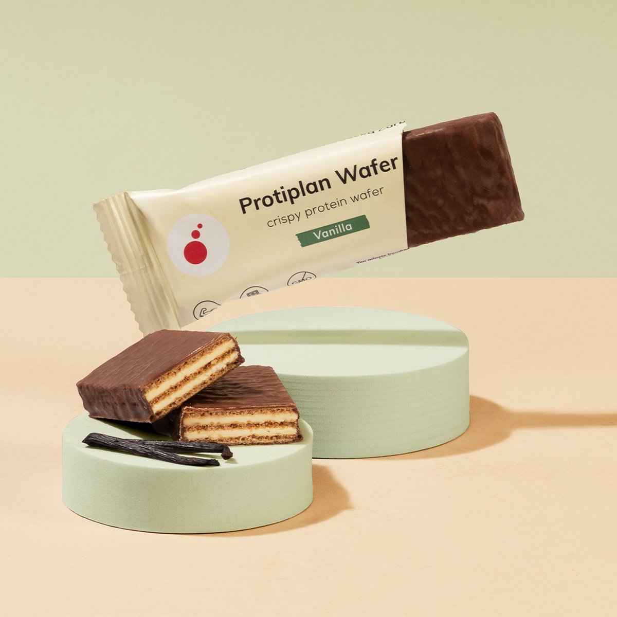 Goedkoopste Protiplan | Crispy Protein Wafer | Vanilla | 48 stuks | 48 x 35 gram | Low carb snack | Eiwitrepen | Koolhydraatarme sportvoeding | Afslanken met Proteïne repen | Snel afvallen zonder hongergevoel!