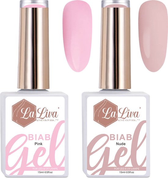 Foto: La liva biab nude kleuren builder in a bottle 15 ml biab starter pakket nagelversteviger nagel builder gel naggellak