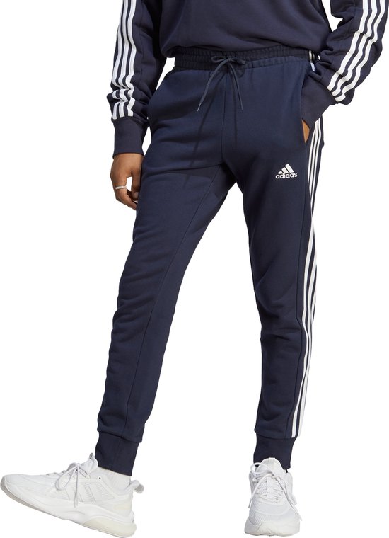 adidas Sportswear Essentials French Terry Tapered Cuff 3-Stripes Joggers - Heren - Blauw- XL/S