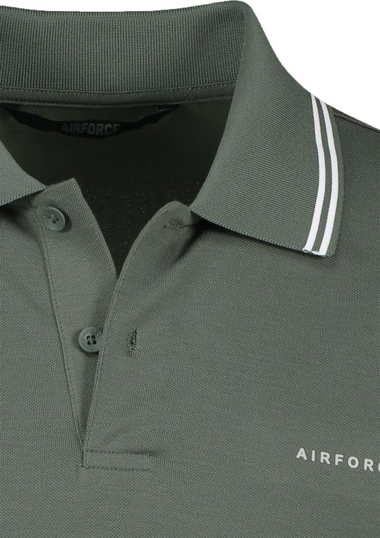 Airforce poloshirt korte mouw groen