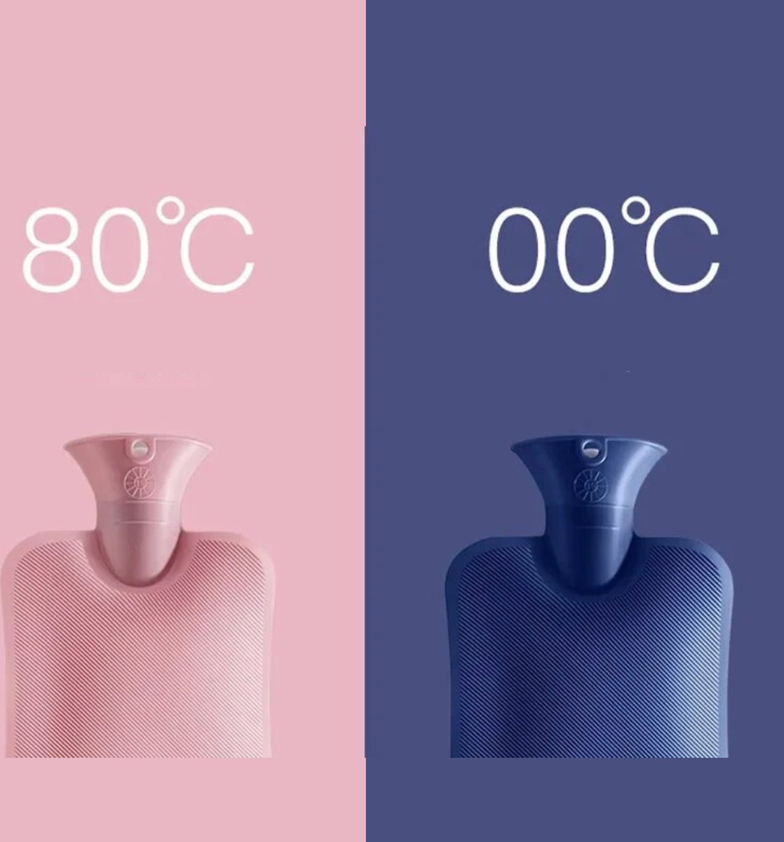 Actania Warmtekruik - Warmwaterzak Met Hoes - Warmwaterkruik - Warmtekussen - Knuffel Kruik - Bag - Sky Blauw 2000ml – foto 5