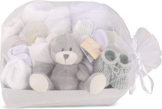 Kraammand - Geboortemand - Kraamcadeau Meisje of Jongen - Grijs van Hommie Essentials — afbeelding 3
