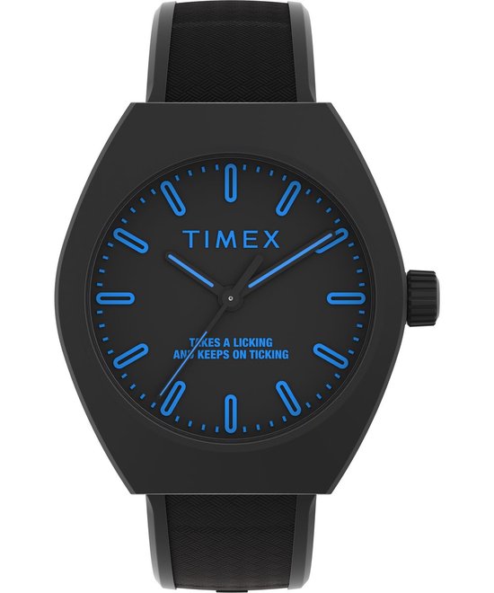 Timex Essex TW2W42300 Horloge - Kunststof - Zwart - Ø 40 mm