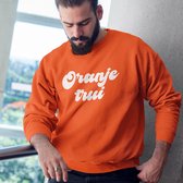 Koningsdag Sweater Oranje Trui - MAAT L - Uniseks Pasvorm - Oranje Feestkleding