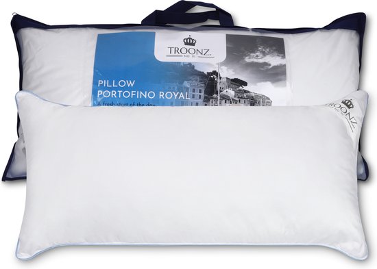 Troonz Hoofdkussen Portofino - Nekklachten - Hotelervaring - Wasbaar - 30 Dagen Proefslapen - Verstelbaar - 40x80 cm