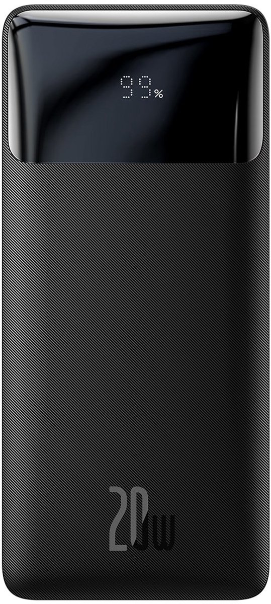 Baseus Bipow 20W Fast Charge Powerbank 10.000 mAh met Display Zwart
