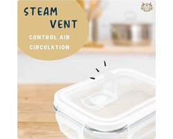 Voedselopbergcontainers - Set of Glass Food Storage Containers
