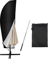 Beschermhoes voor parasol met stang, zweefparasol, beschermhoes voor 2 tot 4 m parasol, weerbestendig, uv-bestendig, sneeuwbestendig, Oxford-stof, parasolhoes (280 x 40/81/50 cm)