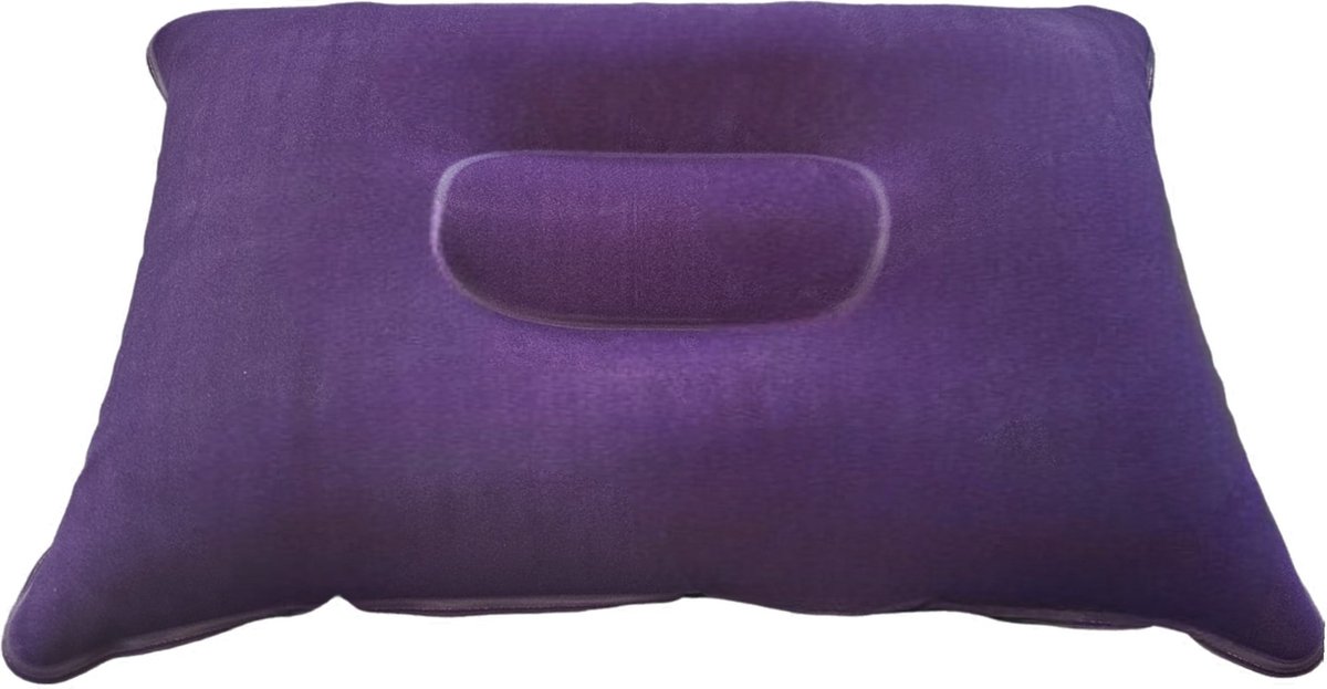 Bol.com Reiskussen extra groot (39 x 24 cm) - Kampeer Kussen – Strand Kussen - Festival kussen – Picknick Kussen - Vliegtuig Kus... aanbieding