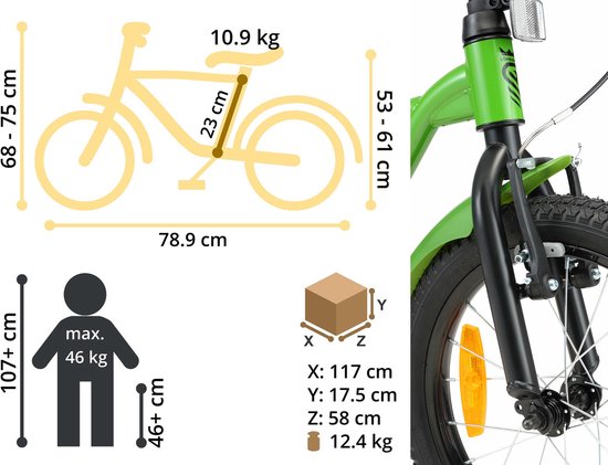 Löwenrad 16 inch wielen, groen van Löwe — afbeelding 2