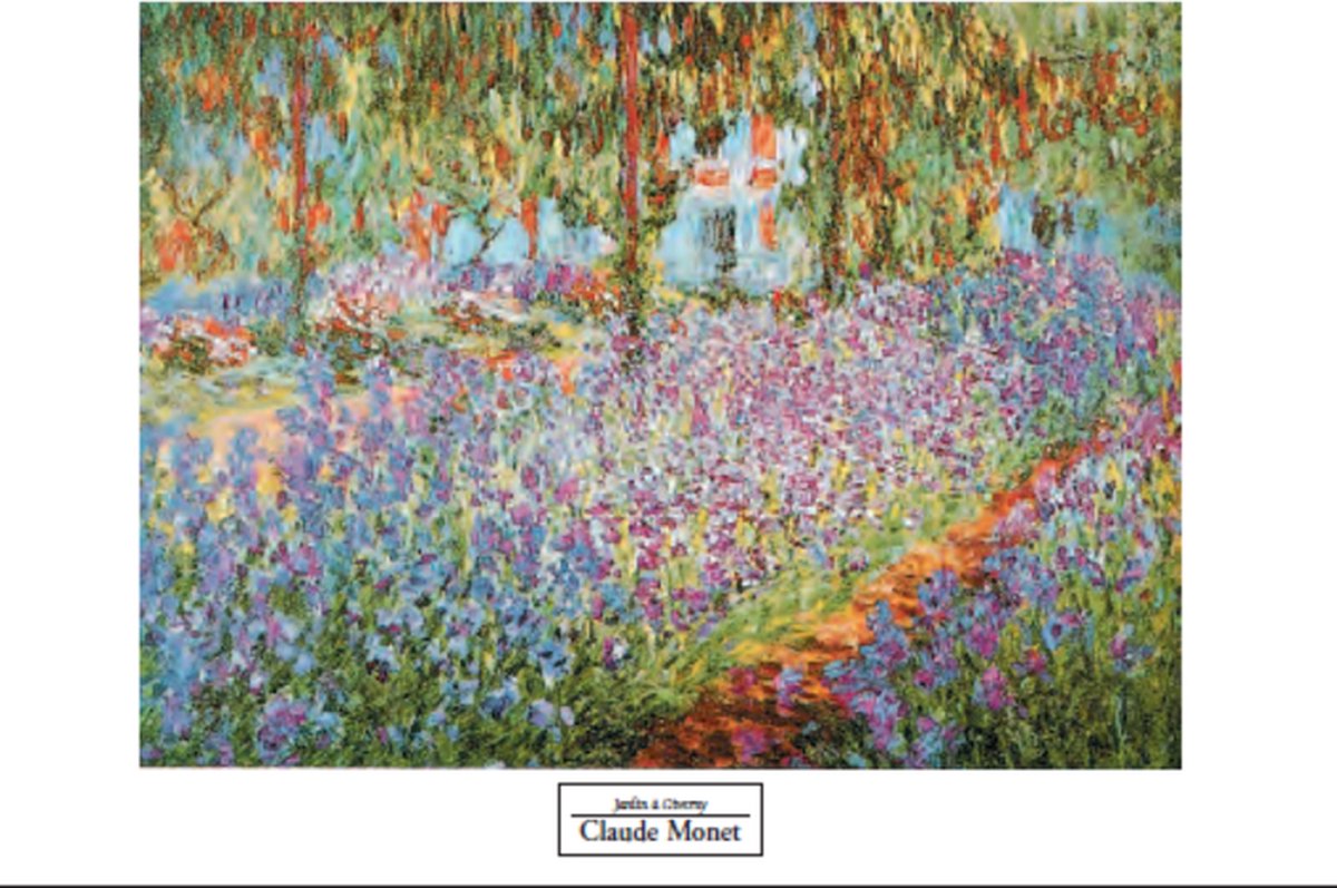 Catch Projecten Claude Monet - Tuin in Giverny - Kunstposter - 50x70 cm Multicolor