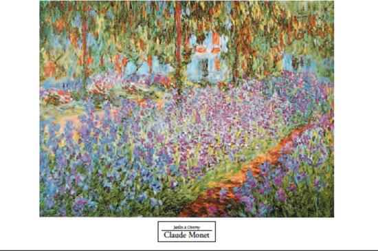 Claude Monet - Tuin in Giverny - Kunstposter - 50x70 cm