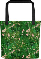 Gustav Klimt 'Rozenstruiken onder de Bomen' ('Rosebushes under the Trees') | Beroemde Schilderij Tote Bag | Allover Print Kunst Tote Bag