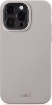 Holdit telefoonhoesje geschikt voor iPhone 15 Pro Max siliconen hoesje (Taupe)
