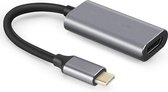 POWER - USB C naar HDMI Adapter - Ondersteunt 4K @30Hz - Converter 4K HDMI - Type C to HDMI – Zwart/Grijs.