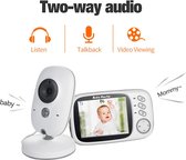 Babyfoon met camera - Babyfoon - Nightvision - 3,2 inch LED scherm - 8 Slaapliedjes - Geluid activatie - Ingebouwde thermometer - WalkieTalkie -