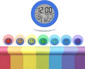 QProductz Kinderwekker - Kinder Wekker 7 Kleurig - Kinderwekker Digitaal - LED Alarm Scherm